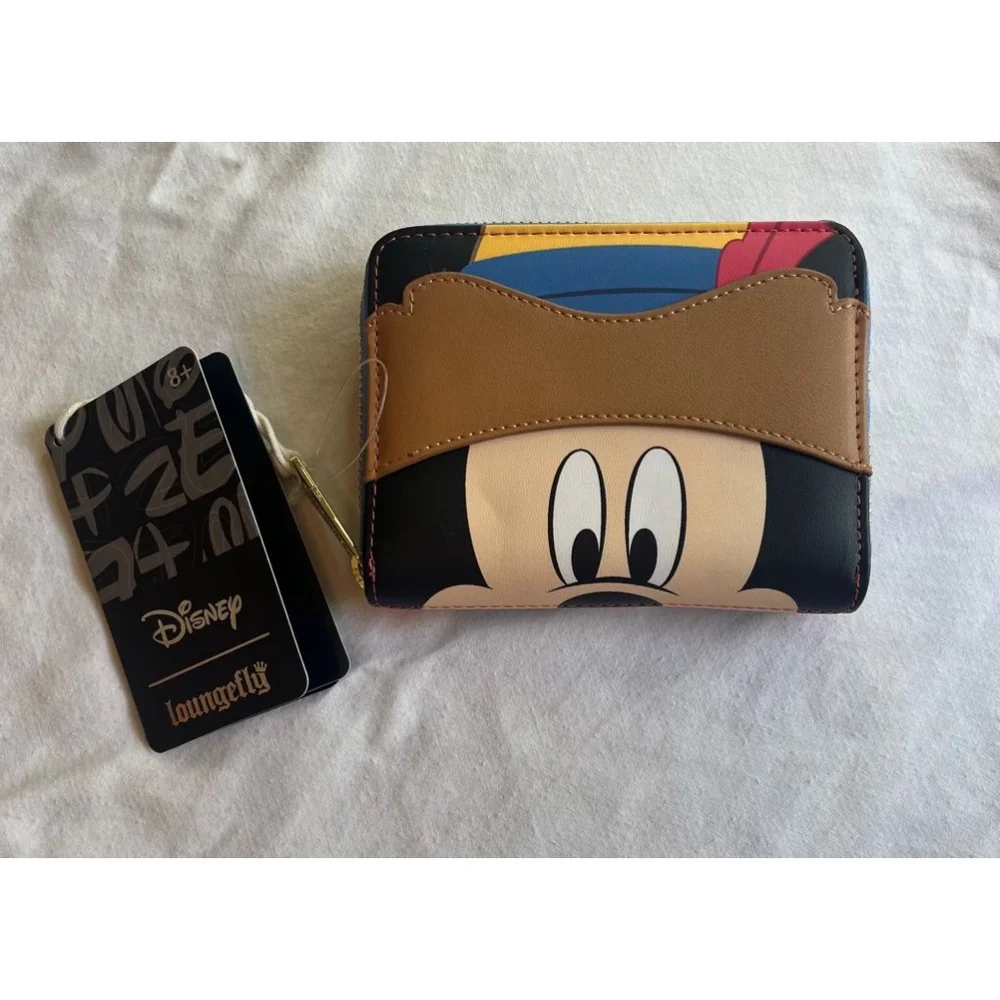 BNWT Disney by Loungefly: Mickey Mouse Musketeer Wallet with Zipper Closure